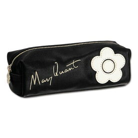 マリークワント MARY QUANT サインロゴデイジーパッチ スクエアペンケース （ブラック）