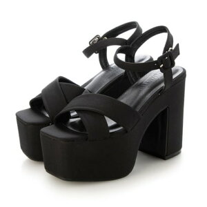 アタガール attagirl 厚底クロスベルトサンダル (ブラック)