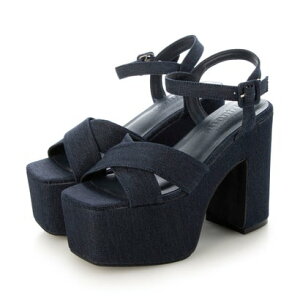 アタガール attagirl 厚底クロスベルトサンダル (デニム)