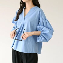 楽天市場】サックスブルー（シャツ・ブラウス｜トップス）：レディース 