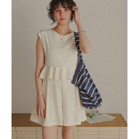 ティティベイト titivate ペプラムフレアデザインオールインワン/ワンピース水着 【返品不可商品】 （バニラ）