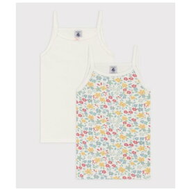 プチバトー PETIT BATEAU キャミソール2枚組 （カラー1）