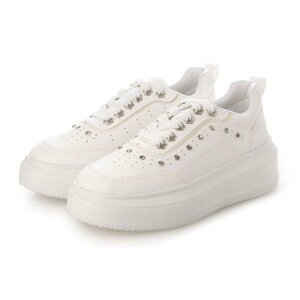 アタガール attagirl 厚底ストーンデザインスニーカー (ホワイトスムース)