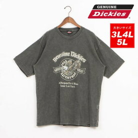 ジェニュインディッキーズ GENUINE Dickies 大きいサイズ 3L 4L 5L パウダーブリーチ 半袖Tシャツ メンズ バックプリントT