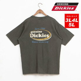 ジェニュインディッキーズ GENUINE Dickies 大きいサイズ 3L 4L 5L パウダーブリーチ 半袖Tシャツ メンズ バックプリントT