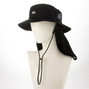 クイックシルバー QUIKSILVER メンズ マリン 帽子 WR UV WATER FACE MASK HAT QSA251713【返品不可商品】 (BLK)