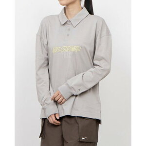 iCL NIKE fB[X |Vc iCL EBY NSW ESSNTL OS L/S | OPP IB7889009 iCOLLEGE GREY/LT LEMON TWISTj