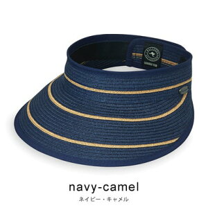 [Enbg WALLAROO HAT SAVANNAH VISOR navy camel inavy camelj