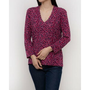 �z�u�Y HOBBS AIMEE PRINTED TOP �iPINK MULTI�j