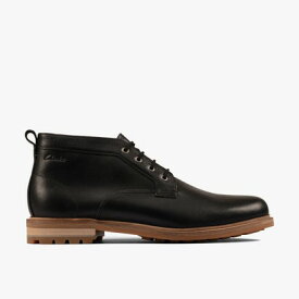 クラークス Clarks Foxwell Mid / フォックスウェルミッド （ブラックレザー）