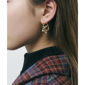 ゴールディ GOLDY キュービックジルコニア × メタル ボール フープ ピアス 1250104 (ゴールド)