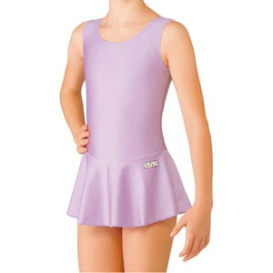 ササキ SASAKI 新体操 スカート付きレオタード ジュニア用 ノースリーブ ツーウェイトリコット 部活 練習 トレーニング 大会 試合【返品不可商品】 (LD ラベンダー)