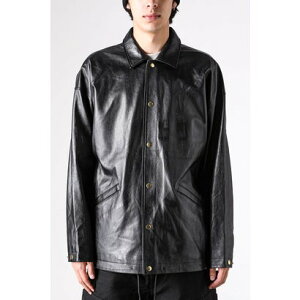�J�~�� KAMIYA Leather Coach Jacket �iBlack�j