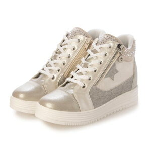 アルテミス バイ ダイアナ artemis by DIANA 星モチーフ インヒール厚底ハイカットスニーカー (ゴールド合皮スムース)