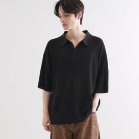 ティーケー タケオ キクチ tk.TAKEO KIKUCHI スキッパーニットポロシャツ （ブラック(019)）