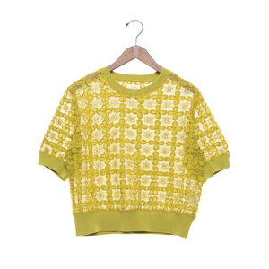 ピッツオ ビアンコ Pizzo Bianco フラワーレースプルオーバー (グリーン)