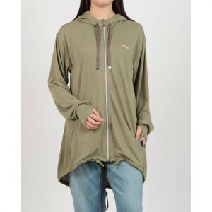 フィラ FILA UVモッズライク撥水ロングパーカー (ライトカーキ)