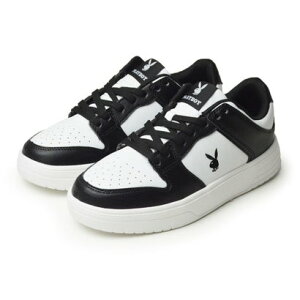 プレイボーイ PLAYBOY スニーカー レディース シューズ スポーツスニーカー 軽量 軽い 屈曲 防滑 カジュアル シンプル ローカットスニーカー 通学 女性 靴 レディースシューズ (ホワイト/ブ