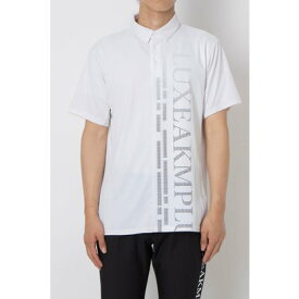 リュクスエイケイエムプラス LUXEAKMPLUS ゴルフ バーティカルロゴ半袖ポロシャツ （ホワイト）