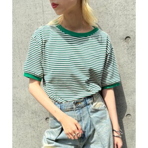 �X�^�[�A���h�X�g���C�v STAR&STRIPE �{�[�_�[�����K�[T�V���c RINGER TEE SSMD-028 �i�O���[���j