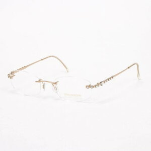 スワロフスキー SWAROVSKI メガネ 眼鏡 アイウェア レディース メンズ (ゴールド)