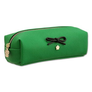 マリークワント MARY QUANT サフィアーノリボン スクエアペンケース (グリーン)