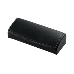ミラグロ MILAGRO 牛革キップレザー・ダブルステッチ眼鏡ケース (ブラック)