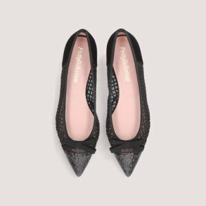 �v���e�B�E�o�����[�i Pretty Ballerinas ELLA jet black sequins / �G�� �W�F�b�g�u���b�N �X�p���R�[�� �|�C���e�b�h�V���[�Y �iNEGRO-ECHIQUIER�j