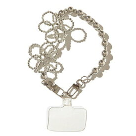 キャセリーニ Casselini フラワービーズ ハンドストラップ（Flower beads hand strap） （Silver）