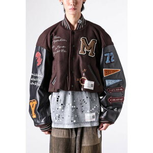 ���]�� �~�n�����X�q�� Maison MIHARA YASUHIRO Roll-Up Hem Stadium Jumper �iBrown�j
