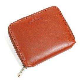 ジョヤ JOYA サドルレザーラウンドジップミドル財布 （オレンジ）