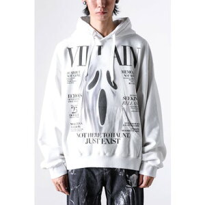 �_�u���b�g doublet Villain Cover Print Hoodie �iWhite�j