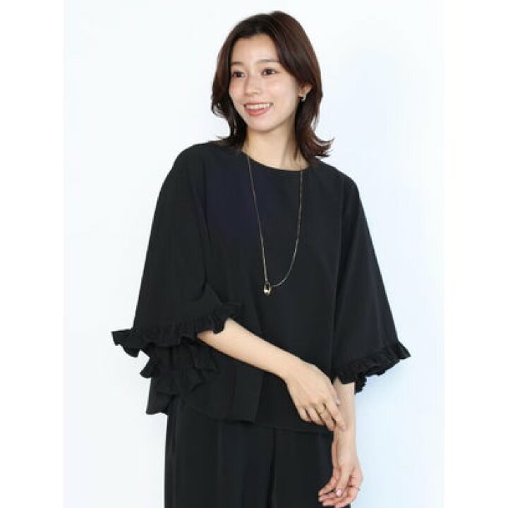 楽天市場】フェンネル FENNEL ストレッチツイルフリル袖ブラウス 