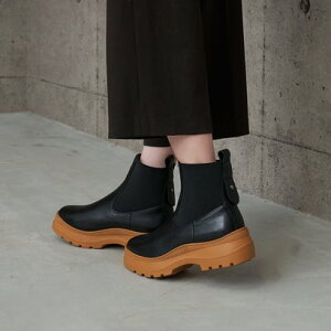 モード エ ジャコモ カリーノ MODE ET JACOMO carino 厚底サイドゴアブーツ (ブラックコンビ)