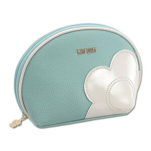 マリークワント MARY QUANT シュリンクデイジーパッチ ラウンドポーチL (ライトブルー)