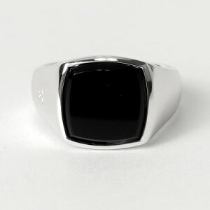 �g���E�b�h TOM WOOD �����O �P�C RING POLISHED ONYX 101276 SILVER �i�V���o�[�j