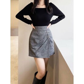 リゼクシー RESEXXY タックミニスカート （チャコールグレー）