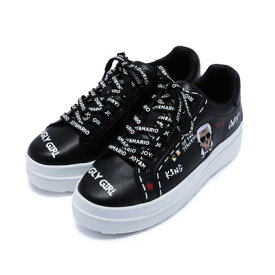 ジョイアンドマリオ Joy & Mario 83700W フェイスデザインスニーカー （ブラック）