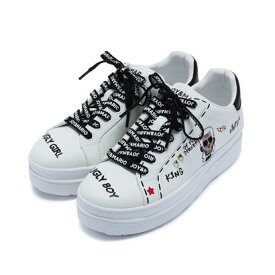 ジョイアンドマリオ Joy & Mario 83700W フェイスデザインスニーカー （ホワイト）