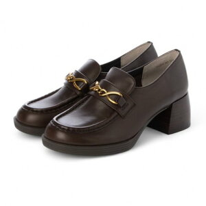 アシナガオジサン あしながおじさん ビットローファーパンプス (ダークブラウン)