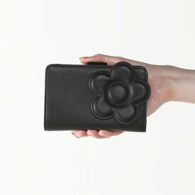 マリークワント MARY QUANT ビッグデイジーパッチ Lウォレット （ブラック）