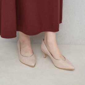 ラウナレア Launa lea 【25AW新色】[Launalea Rich]ゴールドラインパンプス(80009F) （PKベージュZ）