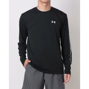 アンダーアーマー UNDER ARMOUR メンズ 長袖機能Tシャツ UAテック ロゴ グラフィック ロングスリーブ Tシャツ 6010331 (Black / /)