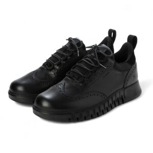 エコー ECCO 防水 歩きやすい革靴 GRUUV STUDIO レースアップシューズ 軽量 高品質レザー (BLACK)