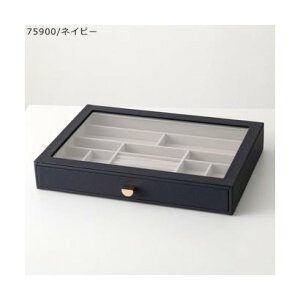 X^bJ[Y STACKERS STACKERS WG[P[X Supersize Drawer Glass Lid i75900/Navy-Pebblej