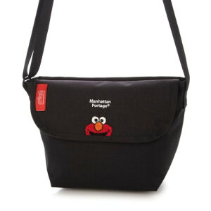 �}���n�b�^���|�[�e�[�W Manhattan Portage Nylon Messenger Bag Back Pocket W/ Divider Magnet 500D CORDURA SESAME ST �iBlack�j