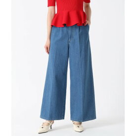 トランテアン ソン ドゥ モード 31 Sons de mode 2025秋冬新作 バックレースアップワイドデニムパンツ （BLUE）