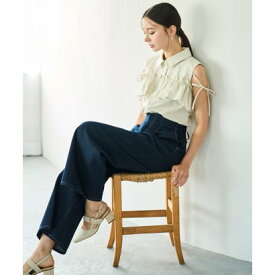 トランテアン ソン ドゥ モード 31 Sons de mode 2025秋冬新作 バックレースアップワイドデニムパンツ （INDIGO）