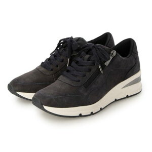 タマリス Tamaris サイドジップヒールアップスニーカー (ネイビー)