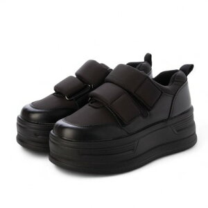 アタガール attagirl 厚底パデットベルトスニーカー (ブラック)